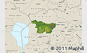 Satellite Map of Puhja, shaded relief outside