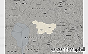 Shaded Relief Map of Puhja, darken, semi-desaturated