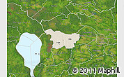 Shaded Relief Map of Puhja, satellite outside