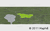 Physical Panoramic Map of Puhja, darken, semi-desaturated