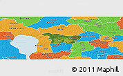 Satellite Panoramic Map of Puhja, political outside