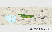 Satellite Panoramic Map of Puhja, shaded relief outside