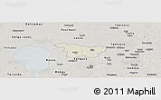 Shaded Relief Panoramic Map of Puhja, semi-desaturated