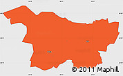 Political Simple Map of Puhja, single color outside