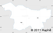 Silver Style Simple Map of Puhja, single color outside
