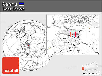 Blank Location Map of Rannu, highlighted country, highlighted parent region