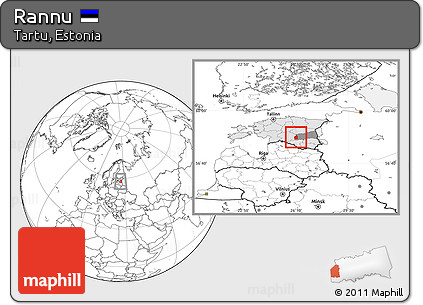 Blank Location Map of Rannu, highlighted country, highlighted parent region
