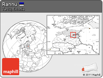 Blank Location Map of Rannu, highlighted country, highlighted parent region