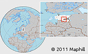 Gray Location Map of Rannu, highlighted country, highlighted parent region