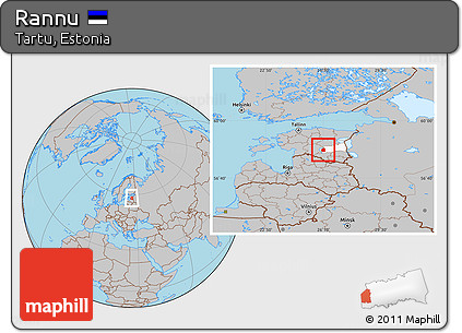 Gray Location Map of Rannu, highlighted parent region