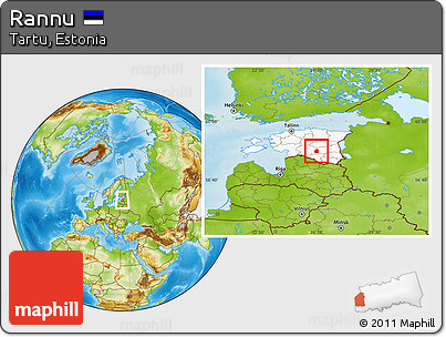 Physical Location Map of Rannu, highlighted country