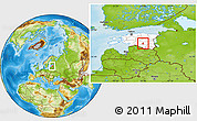 Physical Location Map of Rannu, highlighted country