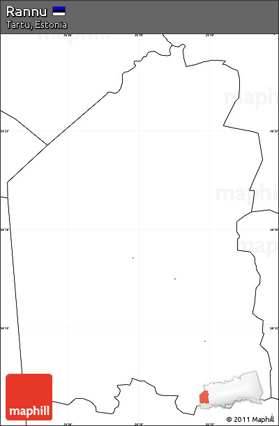 Blank Simple Map of Rannu, no labels