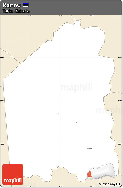 Classic Style Simple Map of Rannu