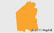 Political Simple Map of Rannu, single color outside