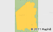 Savanna Style Simple Map of Rannu, single color outside