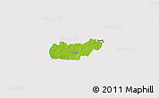 Physical 3D Map of Rongu, cropped outside
