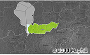 Physical 3D Map of Rongu, darken, desaturated