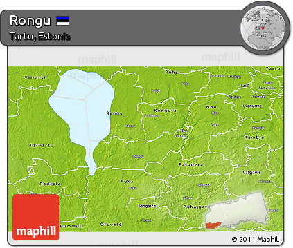 Physical 3D Map of Rongu