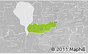 Physical 3D Map of Rongu, lighten, desaturated