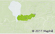 Physical 3D Map of Rongu, lighten