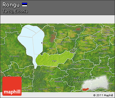 Physical 3D Map of Rongu, satellite outside