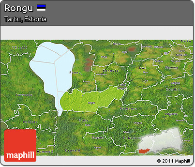 Physical 3D Map of Rongu, satellite outside