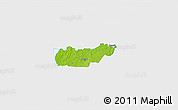 Physical 3D Map of Rongu, single color outside