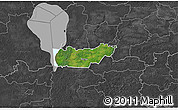 Satellite 3D Map of Rongu, darken, desaturated