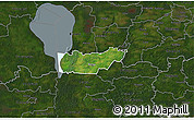 Satellite 3D Map of Rongu, darken