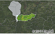 Satellite 3D Map of Rongu, darken, semi-desaturated