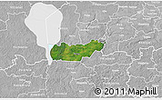 Satellite 3D Map of Rongu, lighten, desaturated