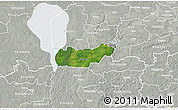 Satellite 3D Map of Rongu, lighten, semi-desaturated