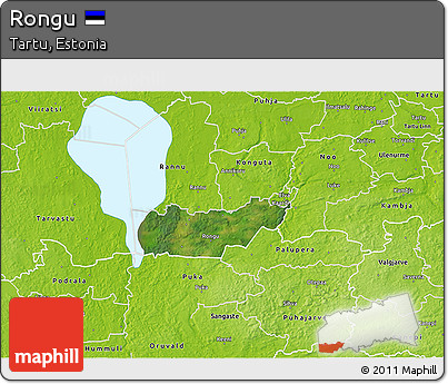 Satellite 3D Map of Rongu, physical outside