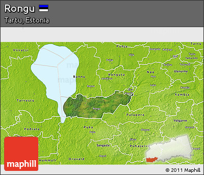 Satellite 3D Map of Rongu, physical outside