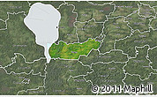 Satellite 3D Map of Rongu, semi-desaturated