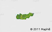 Satellite 3D Map of Rongu, single color outside