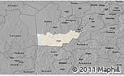 Shaded Relief 3D Map of Rongu, darken, desaturated