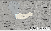 Shaded Relief 3D Map of Rongu, darken, semi-desaturated