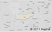 Shaded Relief 3D Map of Rongu, desaturated