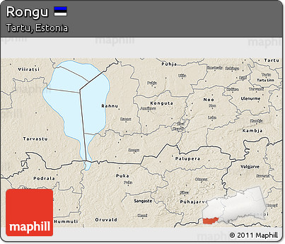 Shaded Relief 3D Map of Rongu