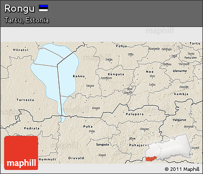Shaded Relief 3D Map of Rongu