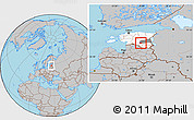 Gray Location Map of Rongu, highlighted country, highlighted parent region