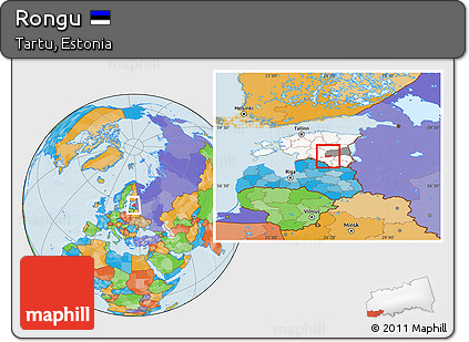 Political Location Map of Rongu, highlighted country, highlighted parent region
