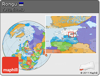 Political Location Map of Rongu, highlighted country, highlighted parent region
