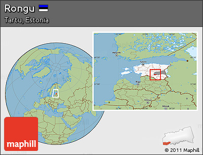 Savanna Style Location Map of Rongu, highlighted country, highlighted parent region, within the entire country