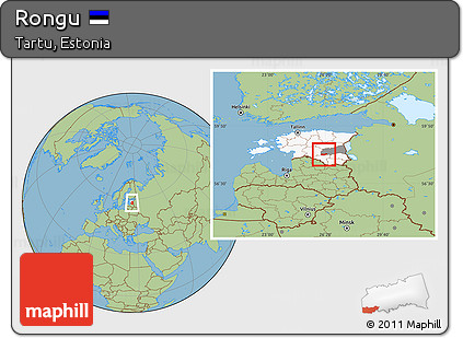 Savanna Style Location Map of Rongu, highlighted country, highlighted parent region