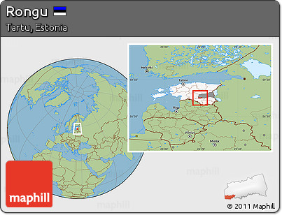 Savanna Style Location Map of Rongu, highlighted country, highlighted parent region