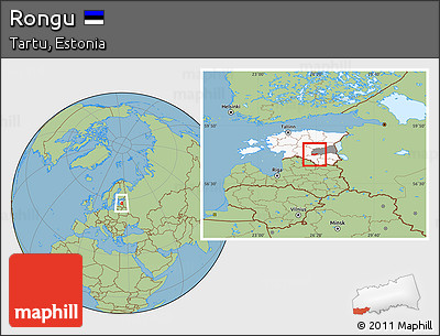 Savanna Style Location Map of Rongu, highlighted country, highlighted parent region