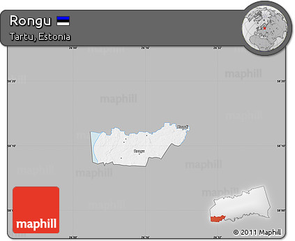Gray Map of Rongu, single color outside